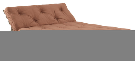 Roots 140 Sofa bed, Brown lacquered pine, Clay Brown