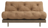 Roots 140 Sofa bed, Brown lacquered pine, Mocca