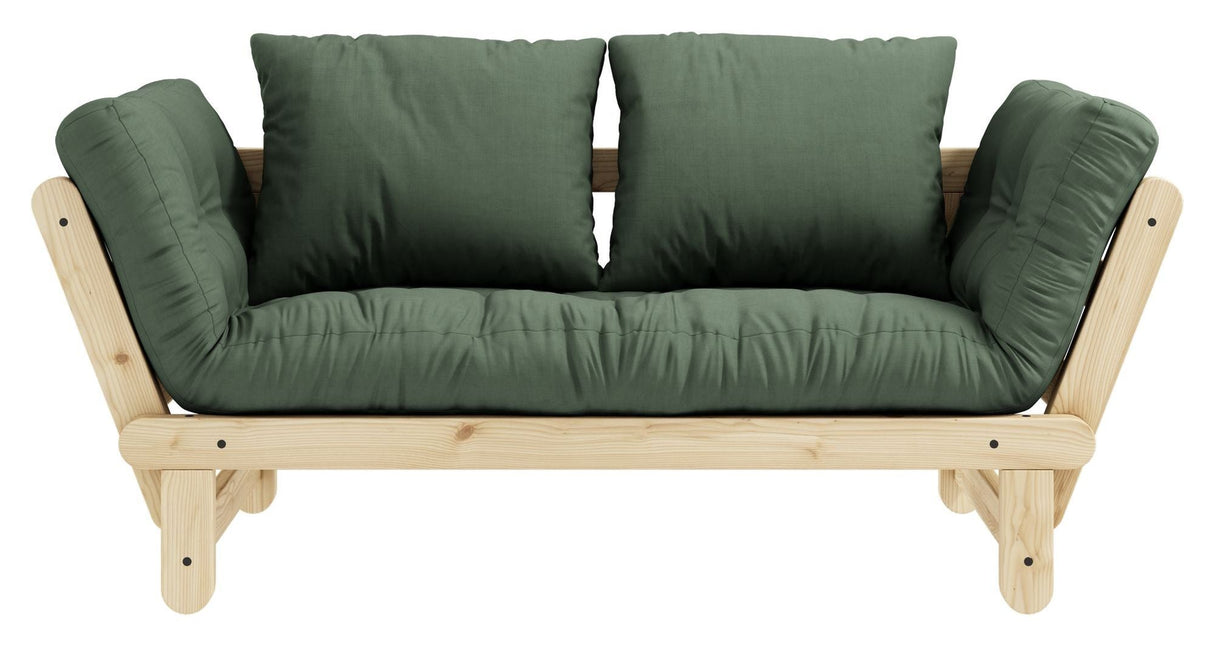 Beat Sofa Bed, Nature, Pine/Olive Green