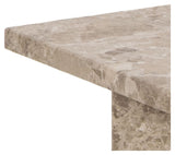 Florence Coffee table, Latte brown marble, 90x90