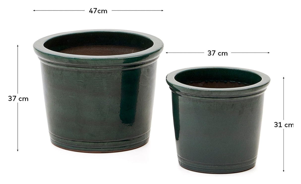 Presili, plant boxes set of 2 - green