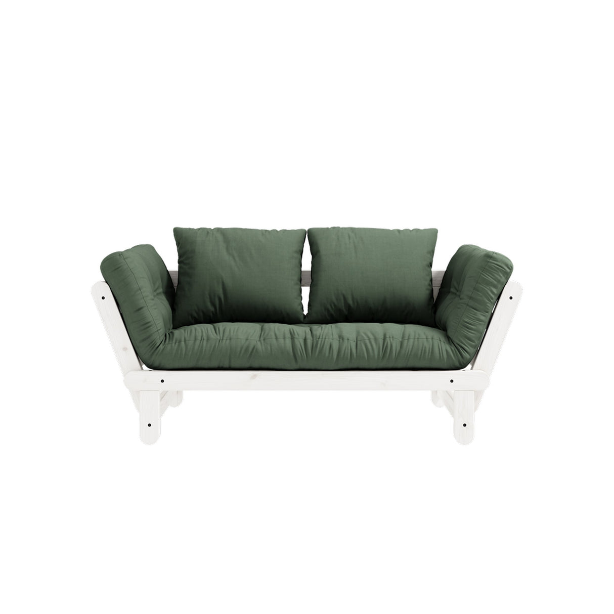 Beat, sofa bed, olive green/white