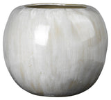 Apple Vase Ø41.5, White Stoneware