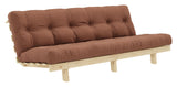 Lean sofa bed, pine/brown