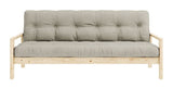 Knob Sofa bed, Lacquered pine, Linen