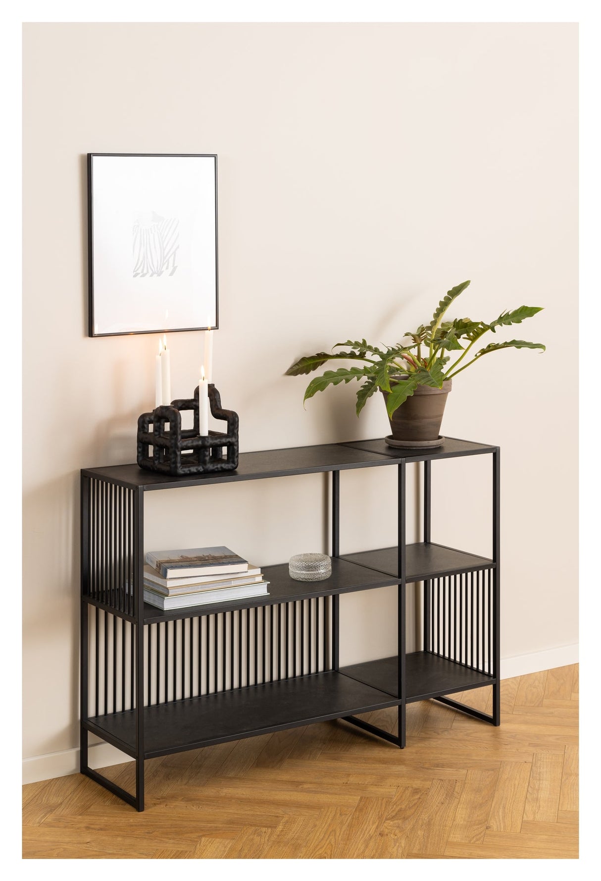 Strington, bookcase 120cm - black