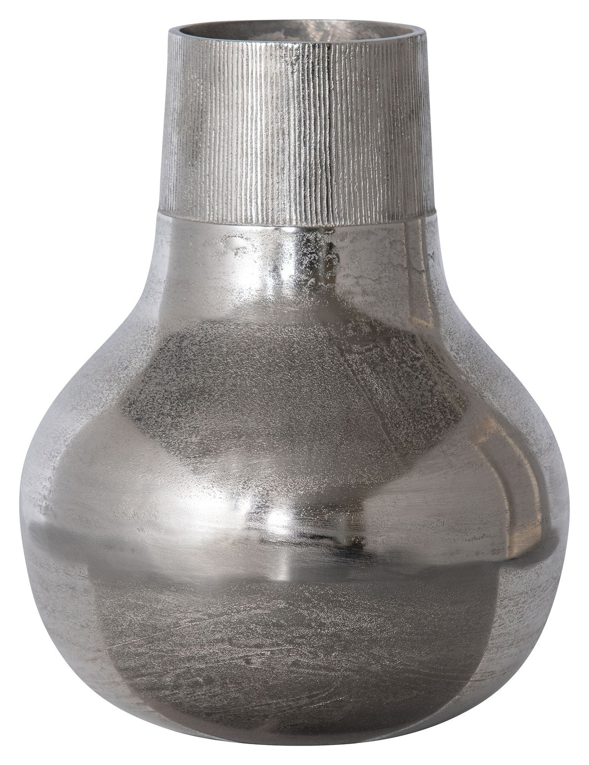 Metal Floor Vase Ø36, Silver