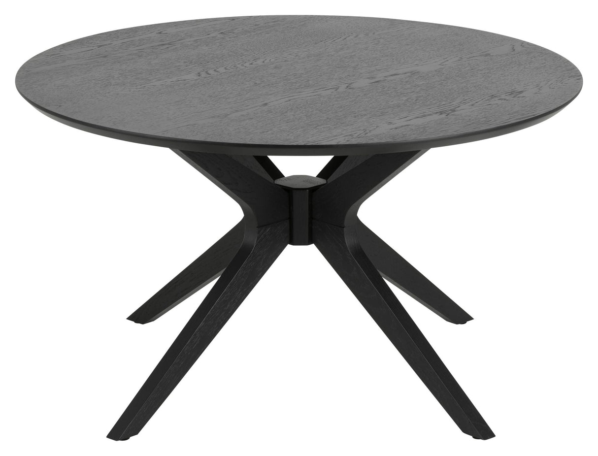 Duncan Coffee Table Ø80, Black-stained oak veneer