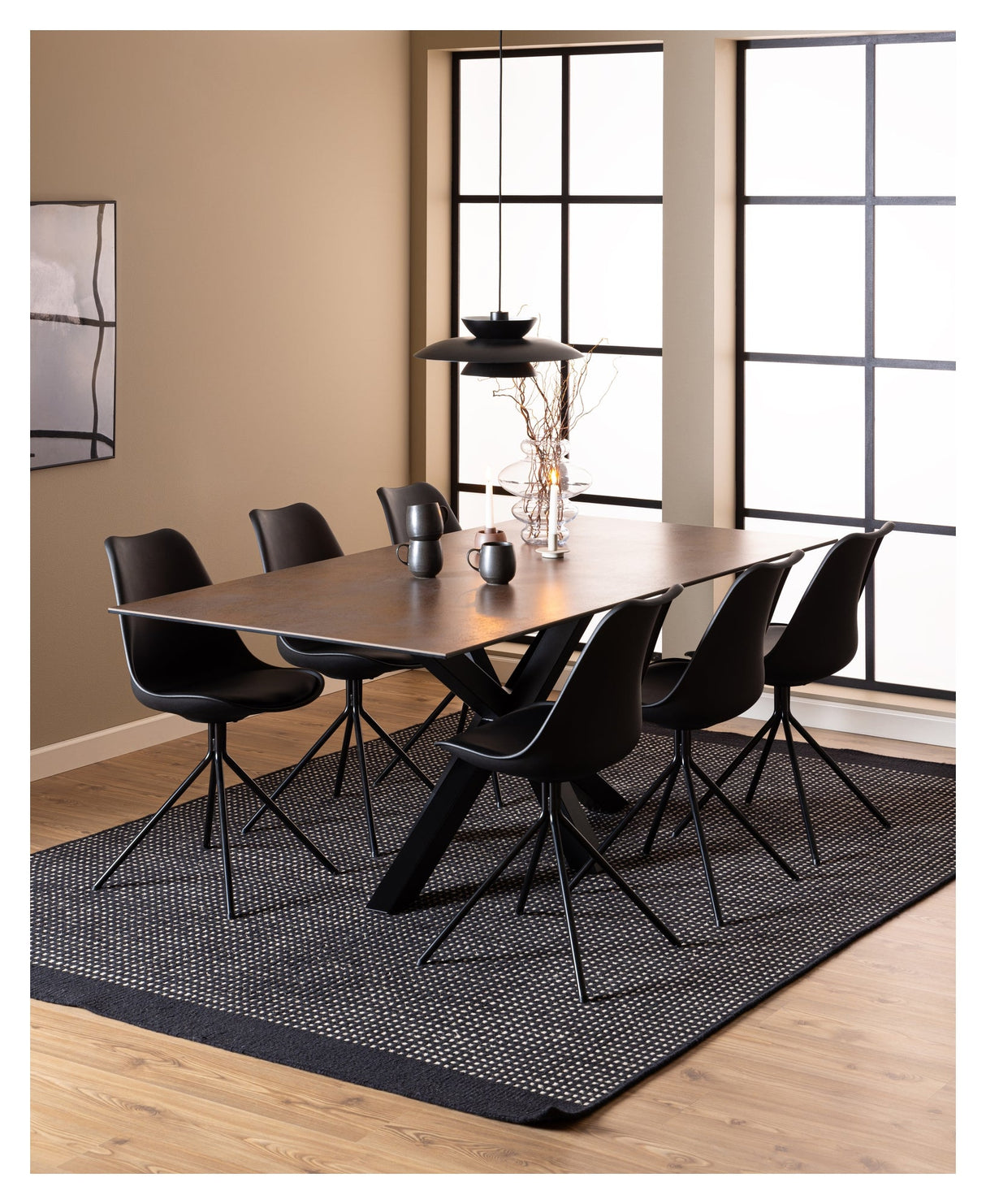 Heaven, dining table 200cm - brown