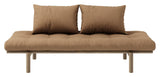 Pace Daybed Sofa bed, Brown lacquered pine, Mocca