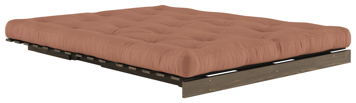 Roots 160 Sofa bed, Brown lacquered pine, Clay Brown