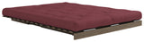 Roots 160 Sofa bed, Brown lacquered pine, Bordeaux