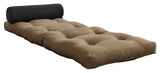 Wrap Futon, Dark Gray/Mocca