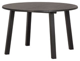 Long Jan Dining Table Ø120 - Black Painted Oak