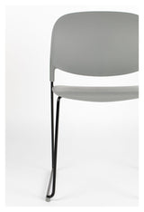 homii Stacks Dining Chair, Mat Gray