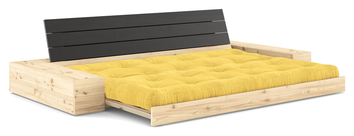 Base Sofa bed with Sideboxes, Honey/black