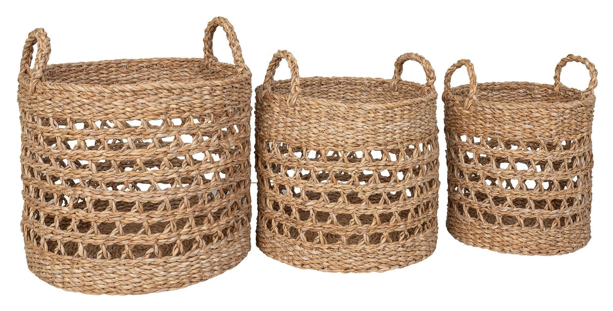 Balok, Basket set of 3, nature/black