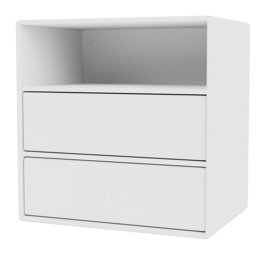 Mini Shelf Module w. 2 drawers, New White