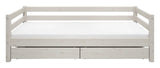 Classic Single Bed w. drawers 90x200, White