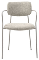 Zama, dining chair w/armrests – off white