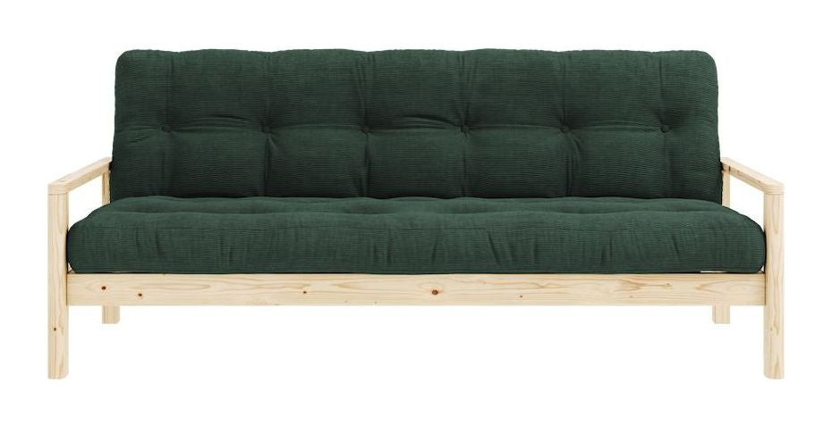 Knob Sofa bed, Lacquered pine, Seaweed velvet