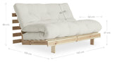 Roots 140 Sofa Bed, Pine/Off White