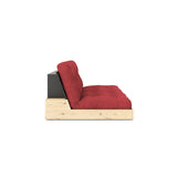 Base Sofa bed, Ruby Red/black