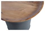 Woood Dua Side Table - Wood/Black, Ø53