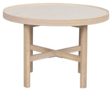 Marsden, coffee table Ø60 - beige ceramic/light oak