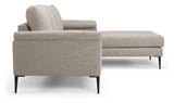 Nabbe 3-pers. Sofa with chaise longue, right, Sand fabric