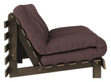 Roots 160 Sofa bed, Brown lacquered pine, Brown