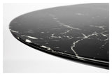 Maru Dining table with marble look / MDF table top H75xØ110, Black