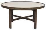 Marsden, coffee table Ø90 - beige ceramic/brown oak