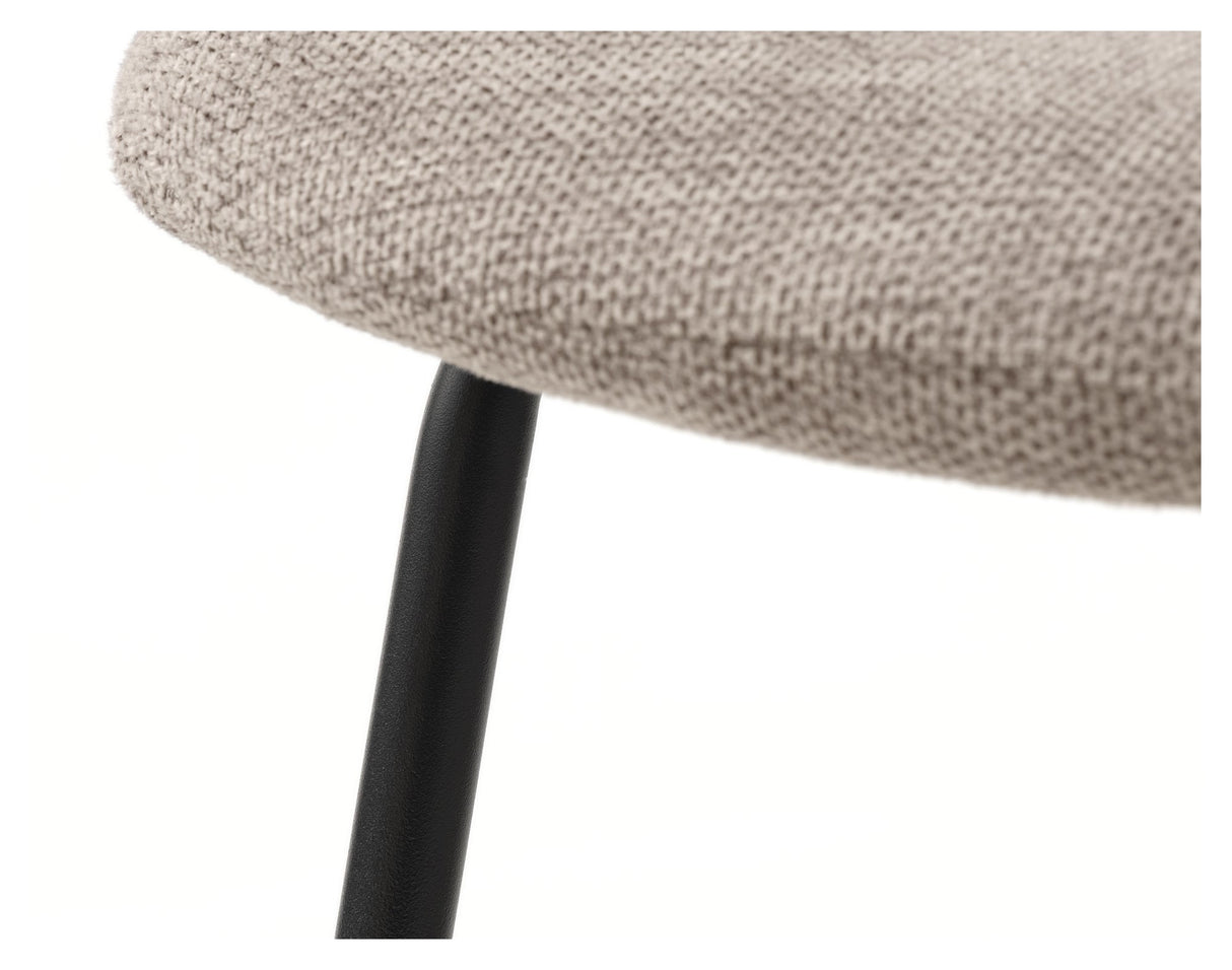 Delta, dining chair - sand/black