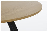 Cesura, coffee table ø80 cm - black/oak