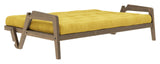 Grab Sofa bed, Brown lacquered pine, Honey velvet