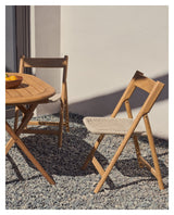 Dandara, folding chair - oak/white