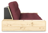 Base Sovesofa m. Sideboxes, Bordeaux/natur