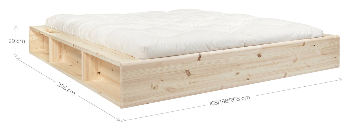 Ziggy Bed Frame, Pine, 160x200