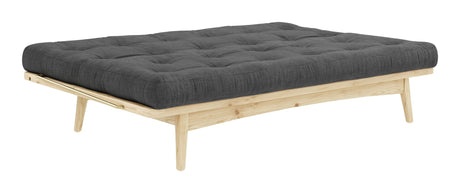 Folk Sofa bed, Dark Gray velvet, pine