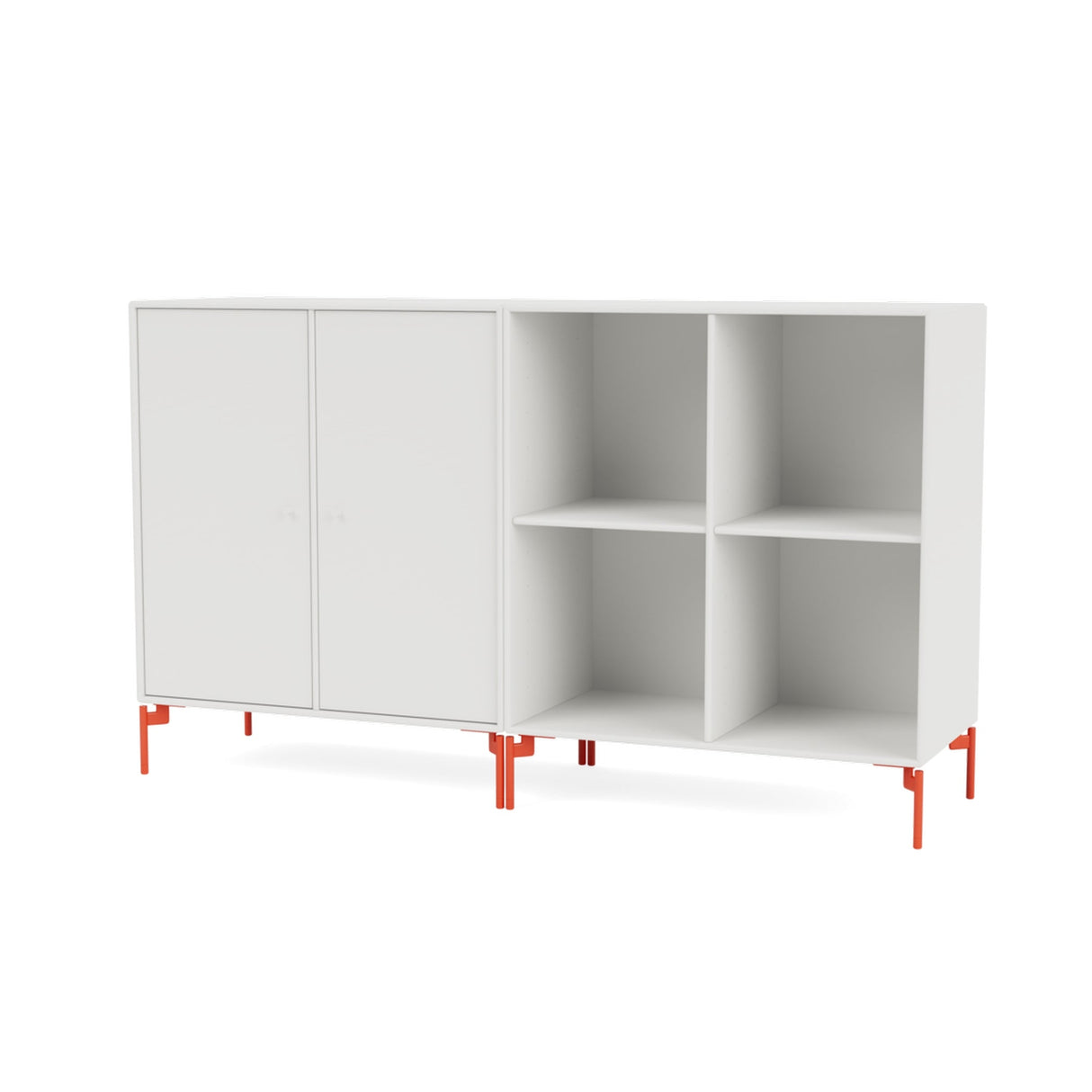 PAIR Classic sideboard with rosehip legs, White