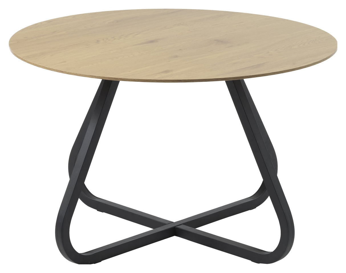 Cesura, coffee table ø120 cm - black/oak