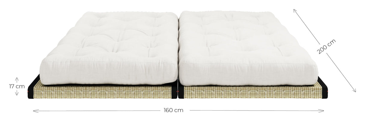 Chico Futon Sofa w. Tatami mats, Beige