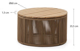 Dandara, coffee table Ø60 - beige/oak