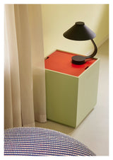 Vault Side Table, light green/red