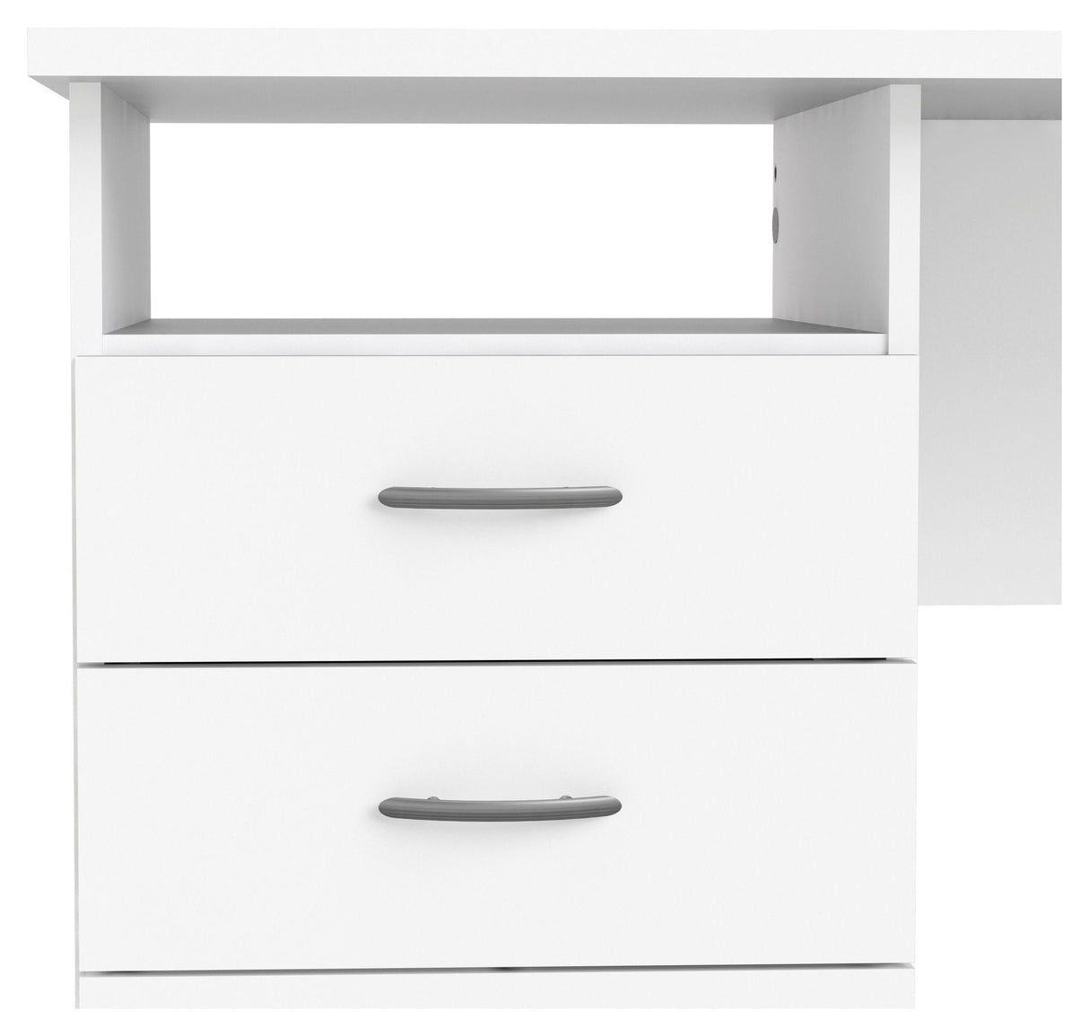 Function Desk - White w/3 drawers