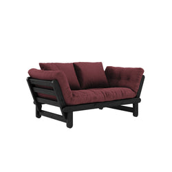 Beat, sofa bed, bordeux/black