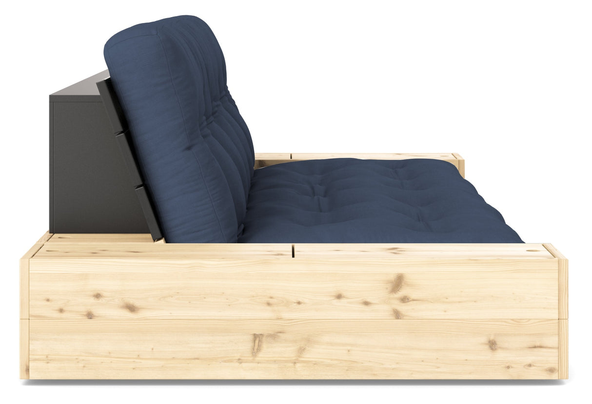 Base Sofa bed with Sideboxes, Navy/black