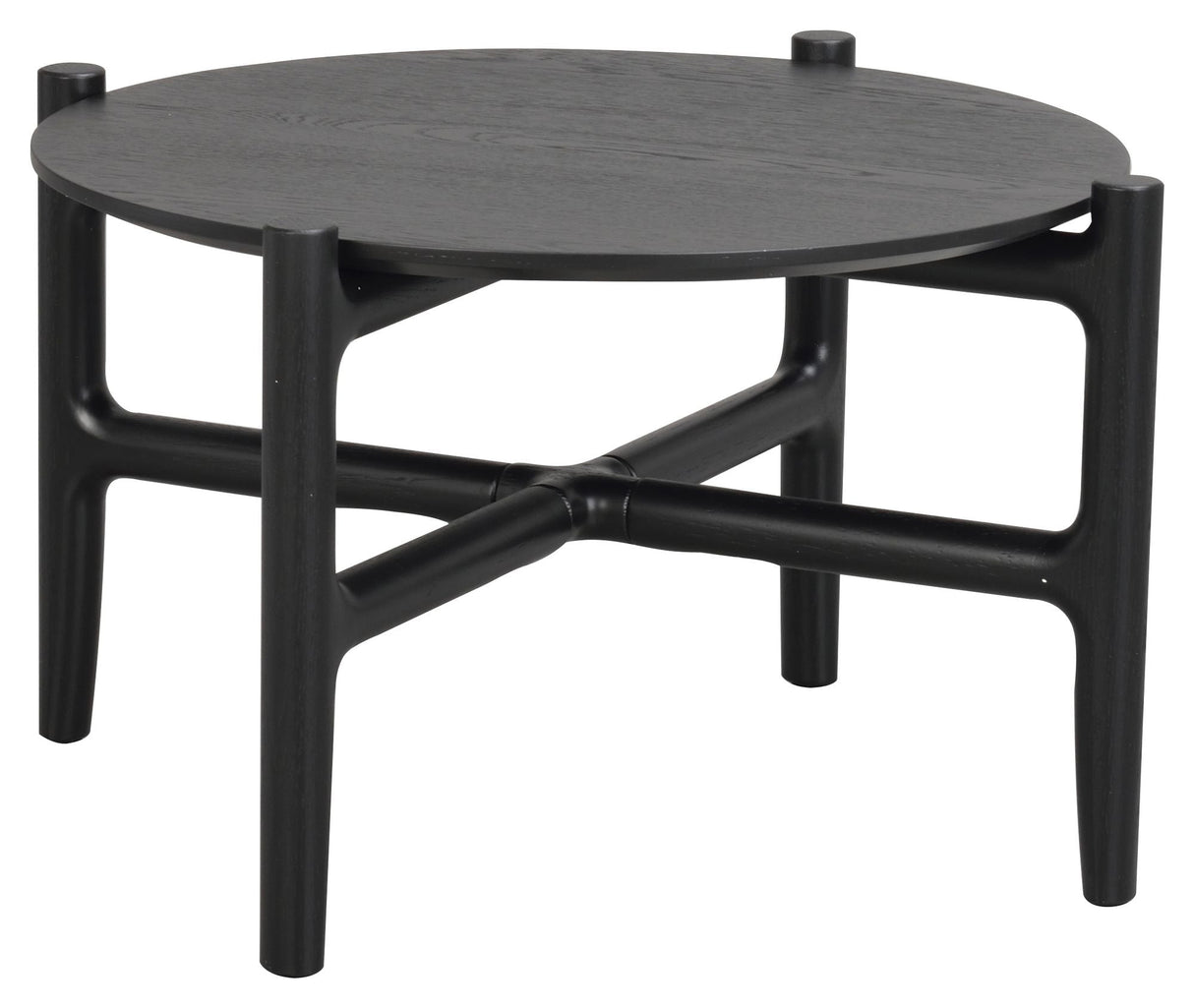 Holton Coffee table, Ø55, Black lacquered Oak