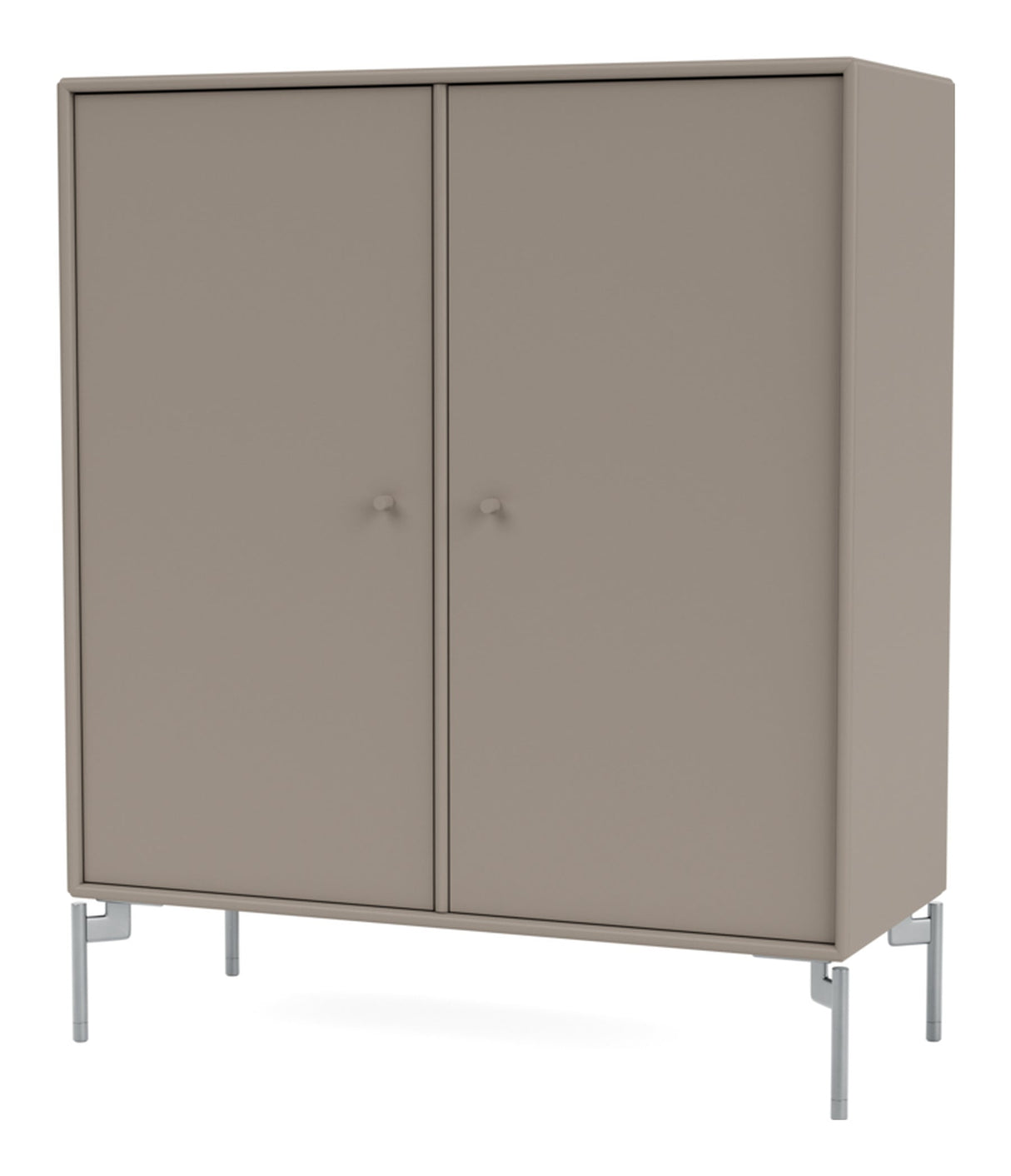 COVER Cabinet with silver legs, Truffle